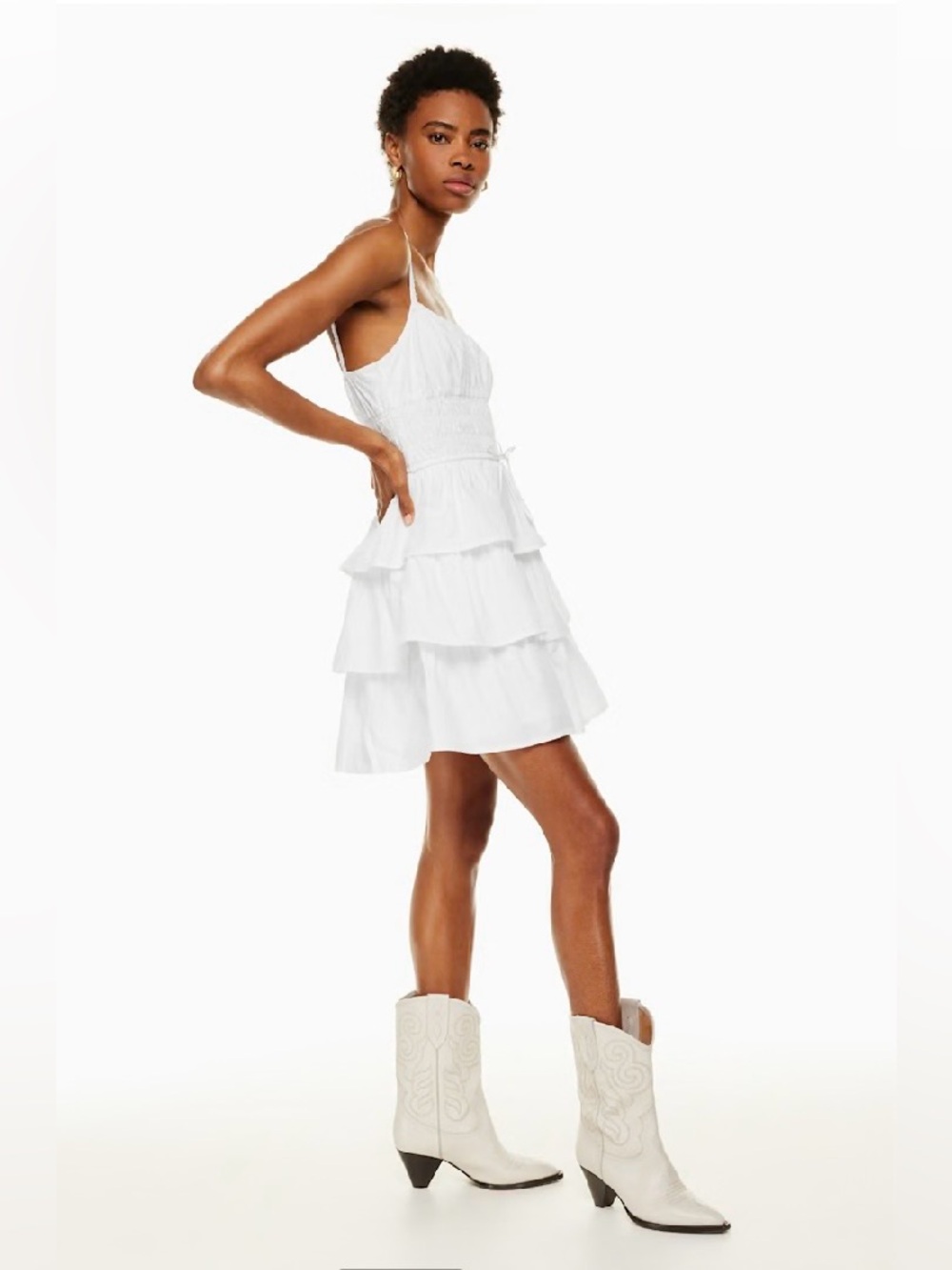 Aritzia Wilfred Blooming Poplin Dress sz L - Picture 3 of 6